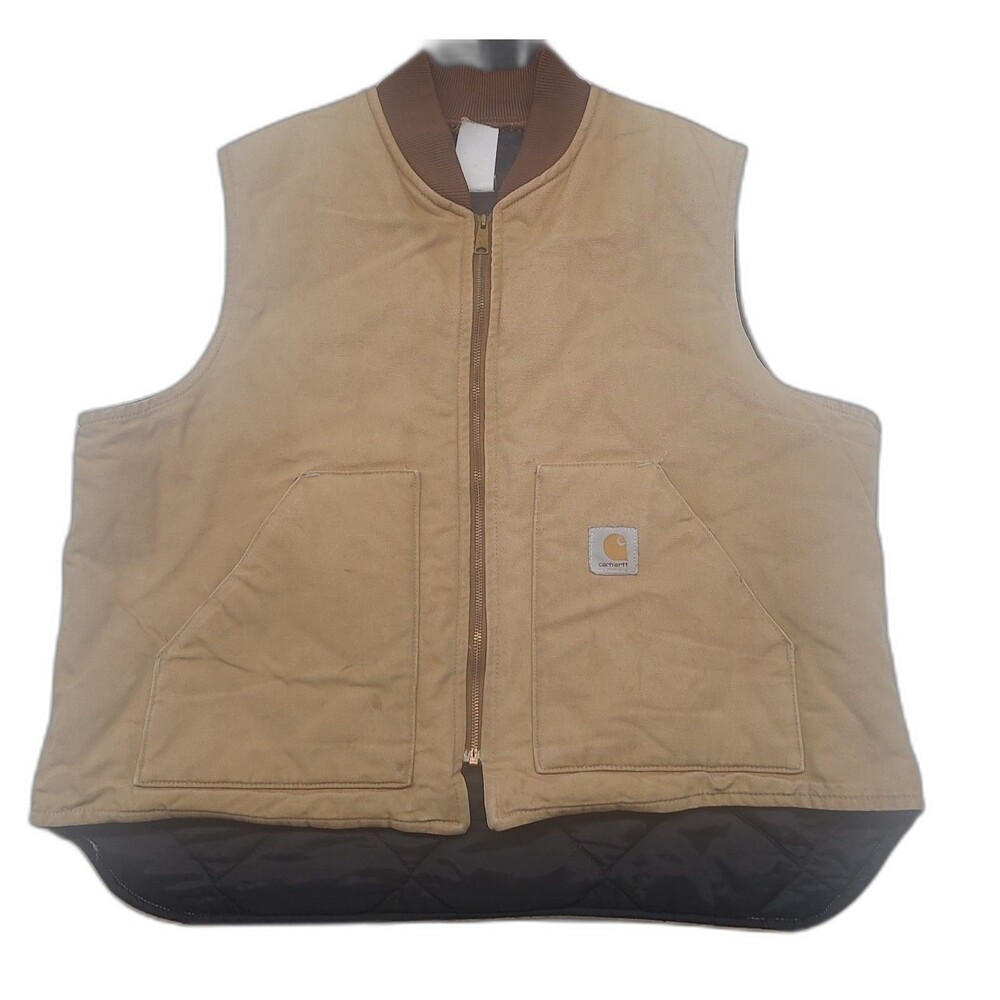Vintage Carhartt Vest XL Quilted Lined  V26 Y2k